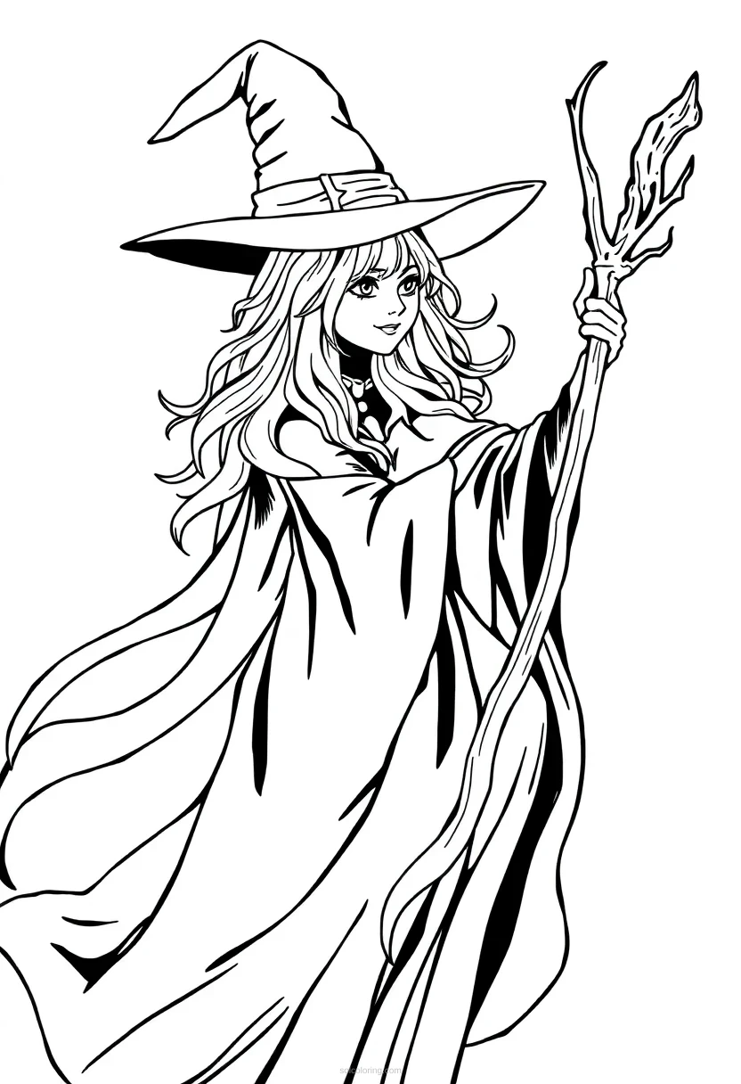 Witch coloring pages