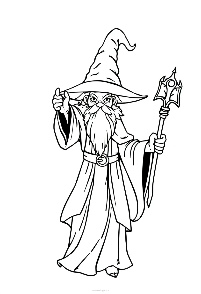 Wizard coloring pages