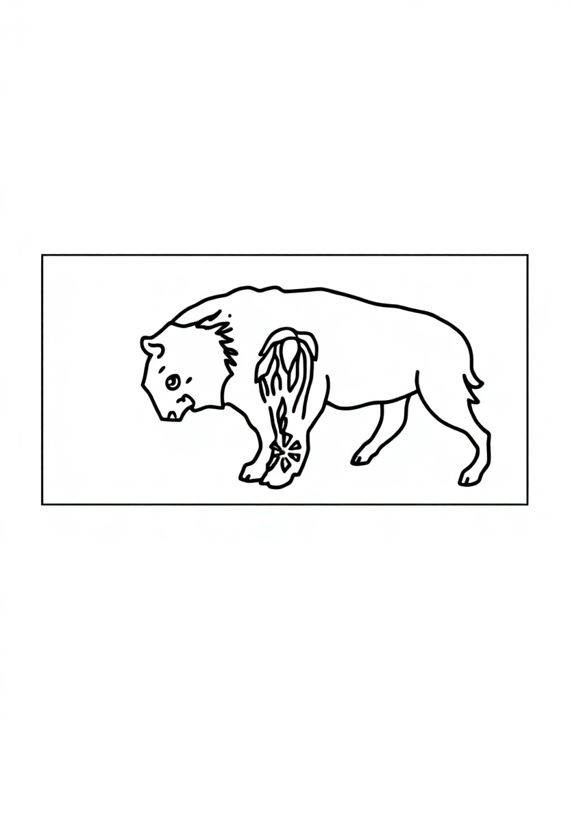 Wyoming State Flag coloring page, free printable