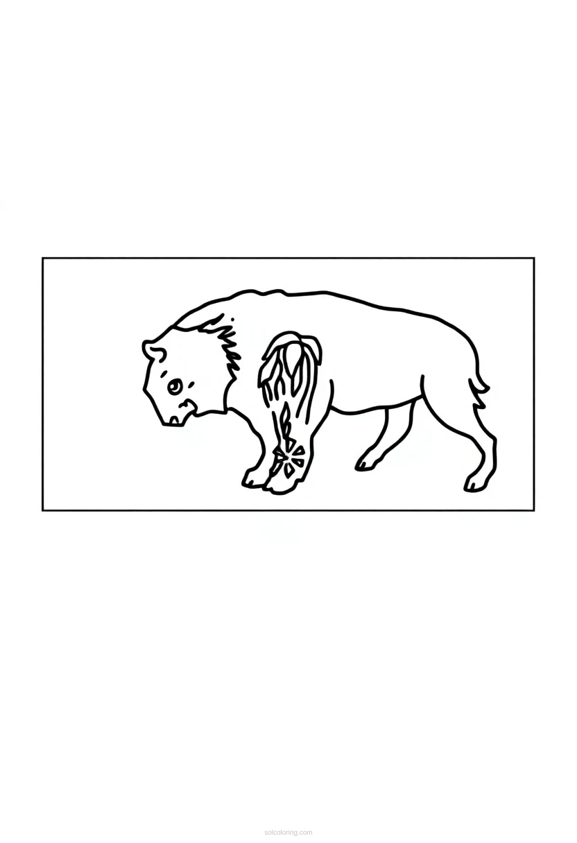 Wyoming State Flag coloring page for kids