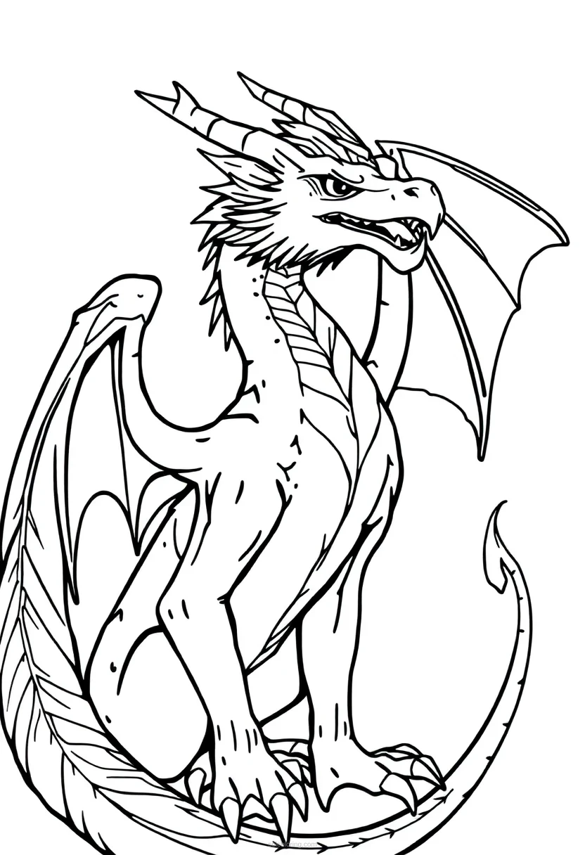Wyvern coloring page for kids