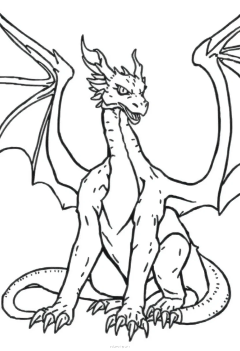 Wyvern coloring page for kids