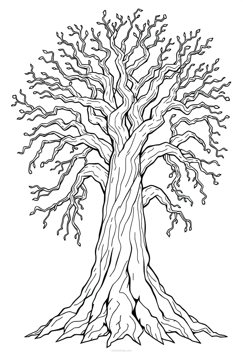 Yggdrasil World Tree coloring pages