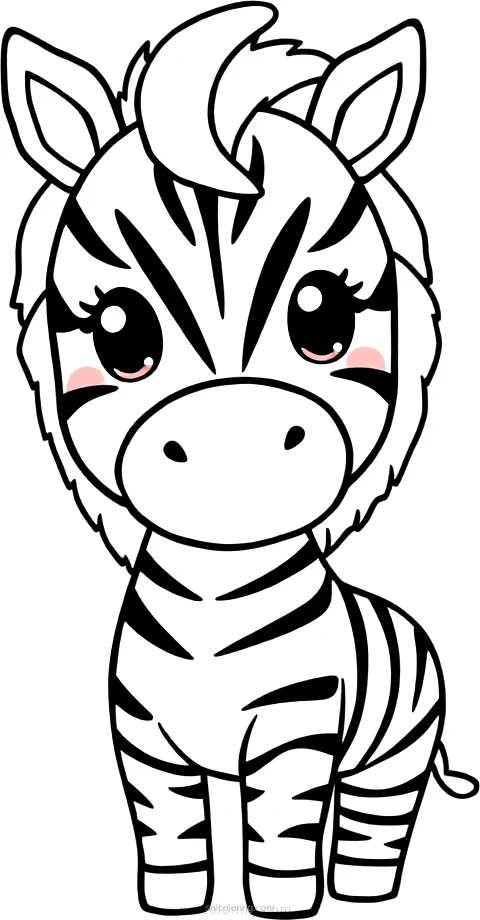 Zebra coloring page for kids