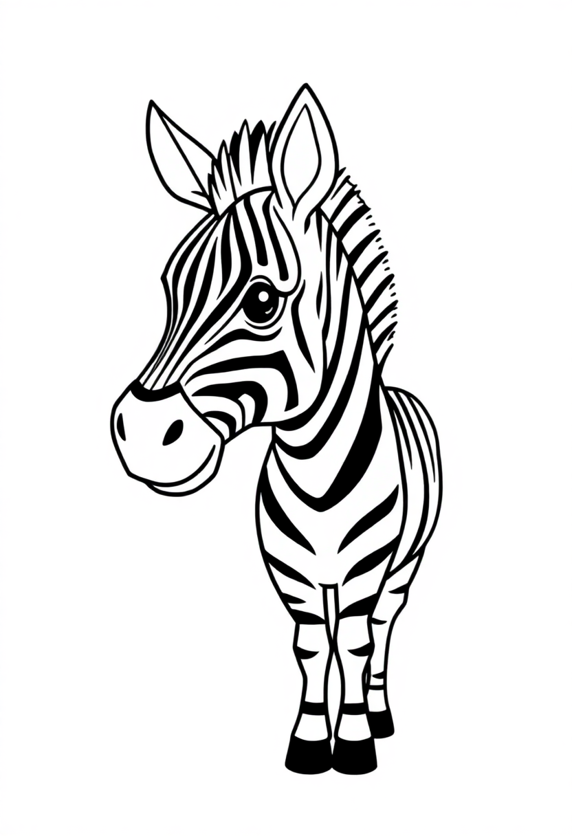 Zebra coloring pages