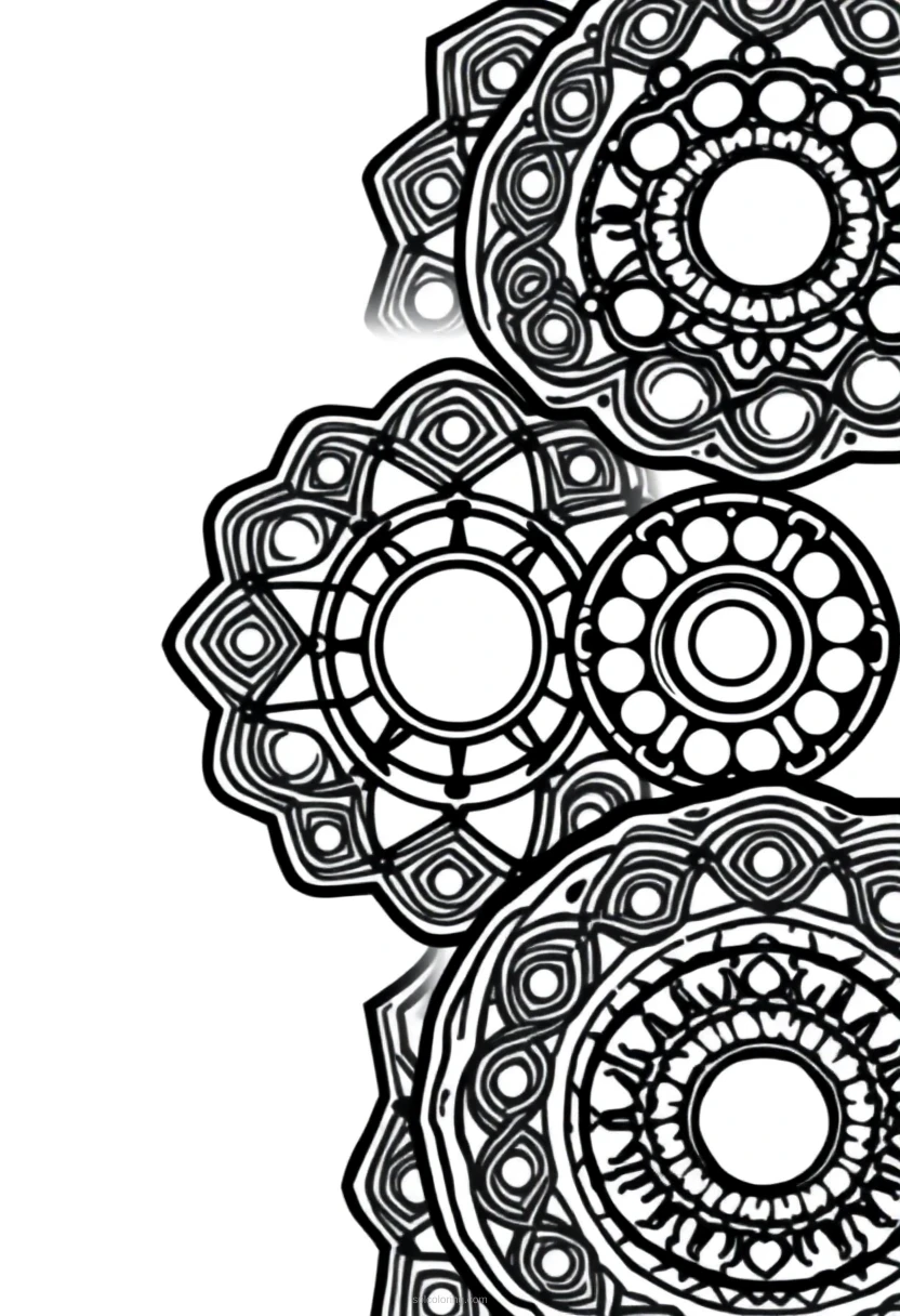 Zen Circle Patterns coloring page for kids