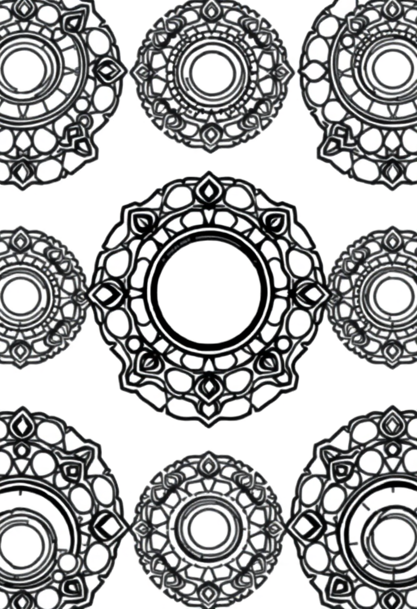 Zen Circle Patterns coloring page, free printable
