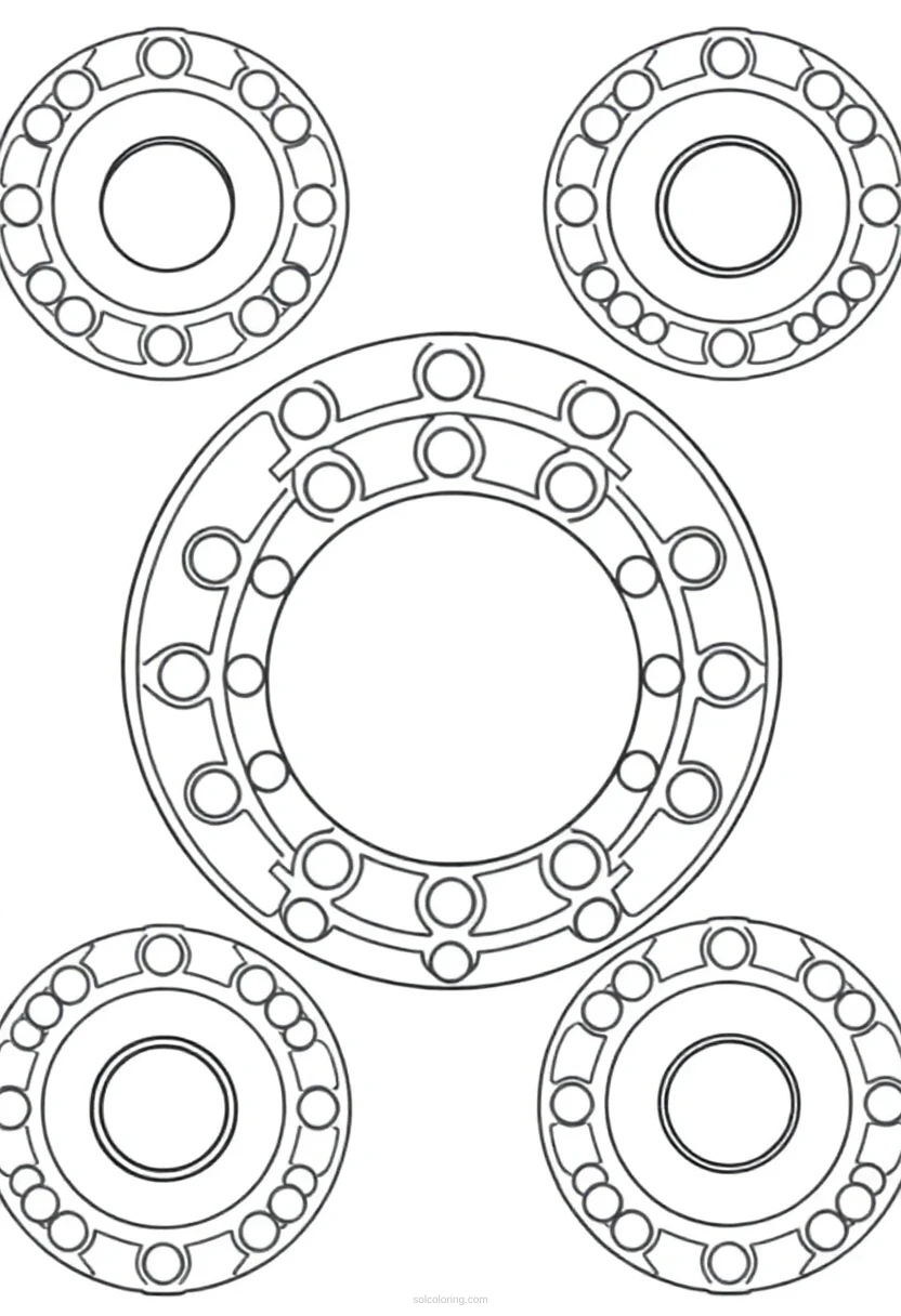 Zen Circle Patterns coloring page for kids
