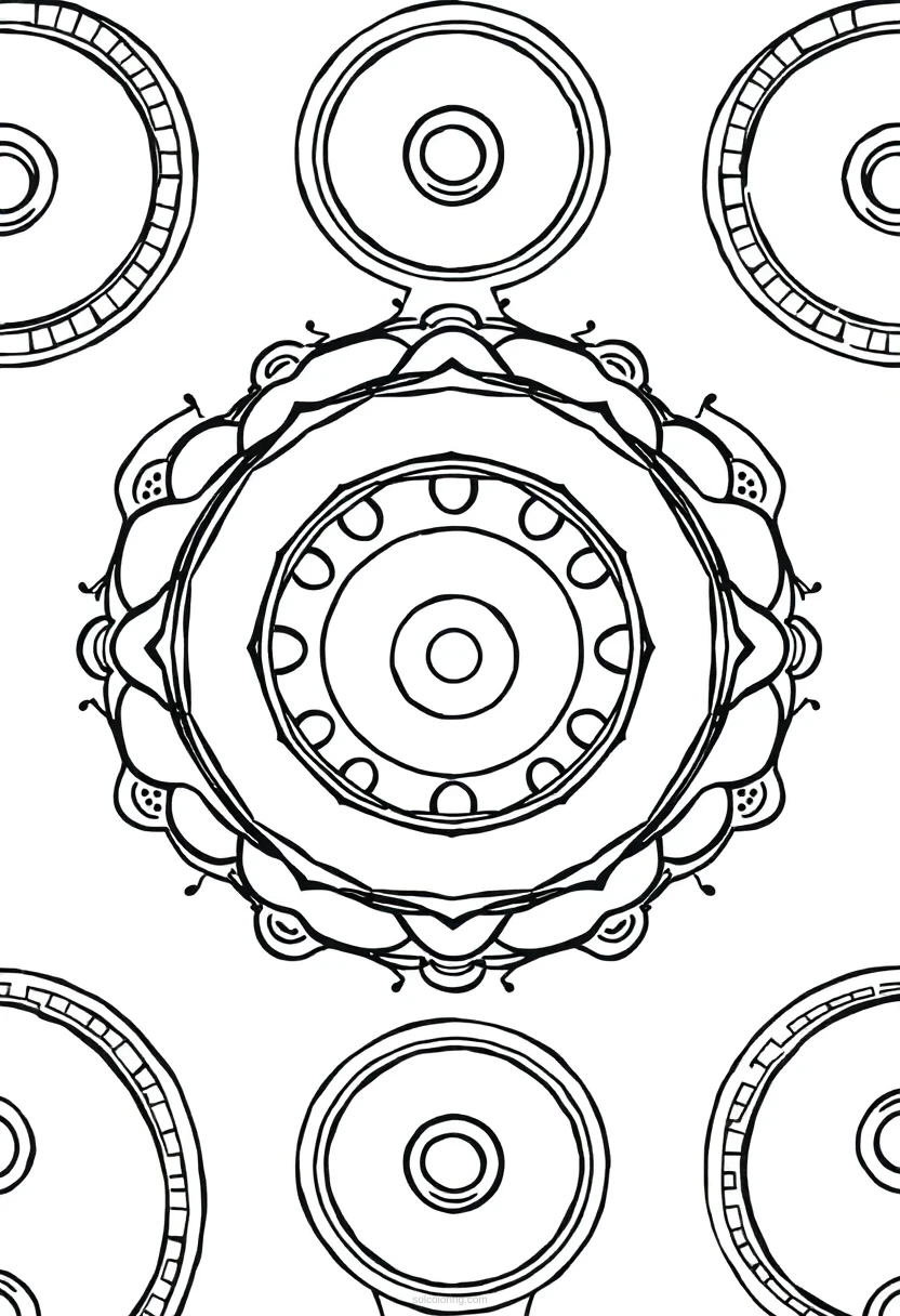 Zen Circle Patterns coloring pages