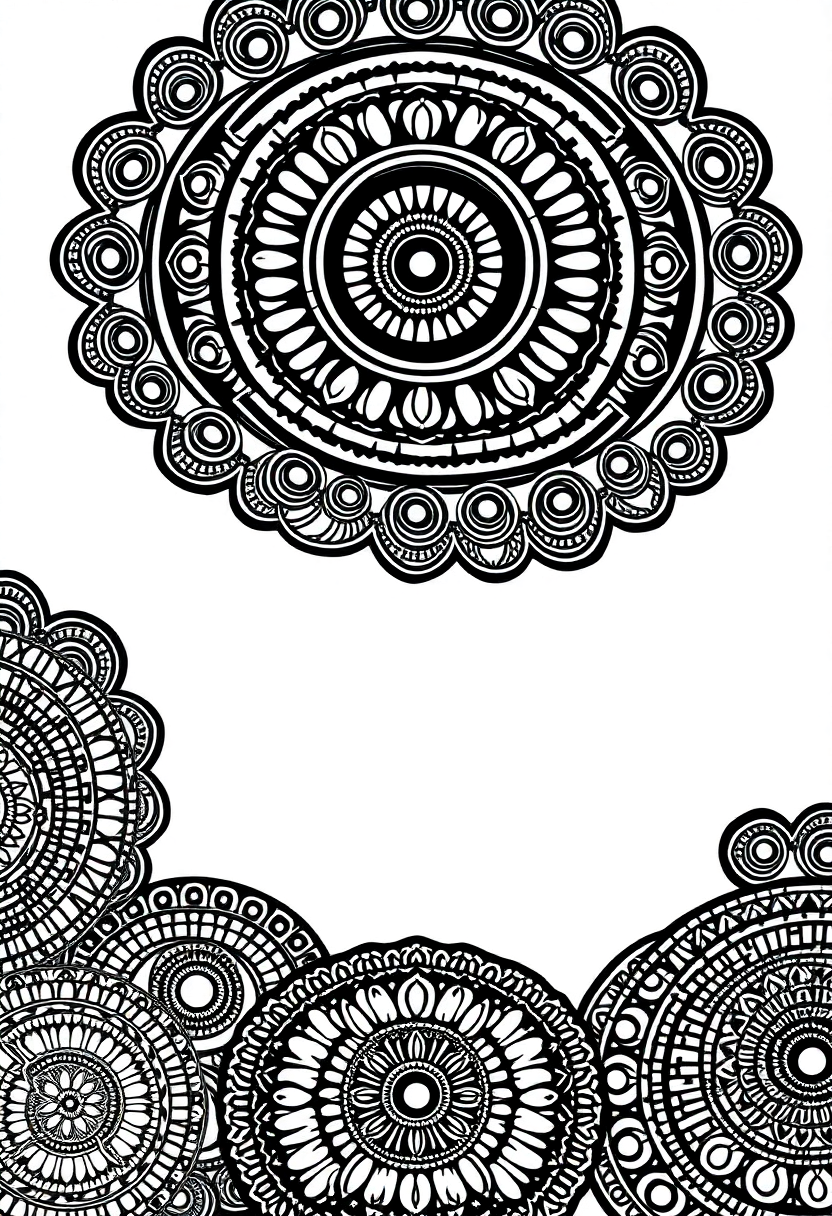 Zen Circle Patterns coloring page, free printable